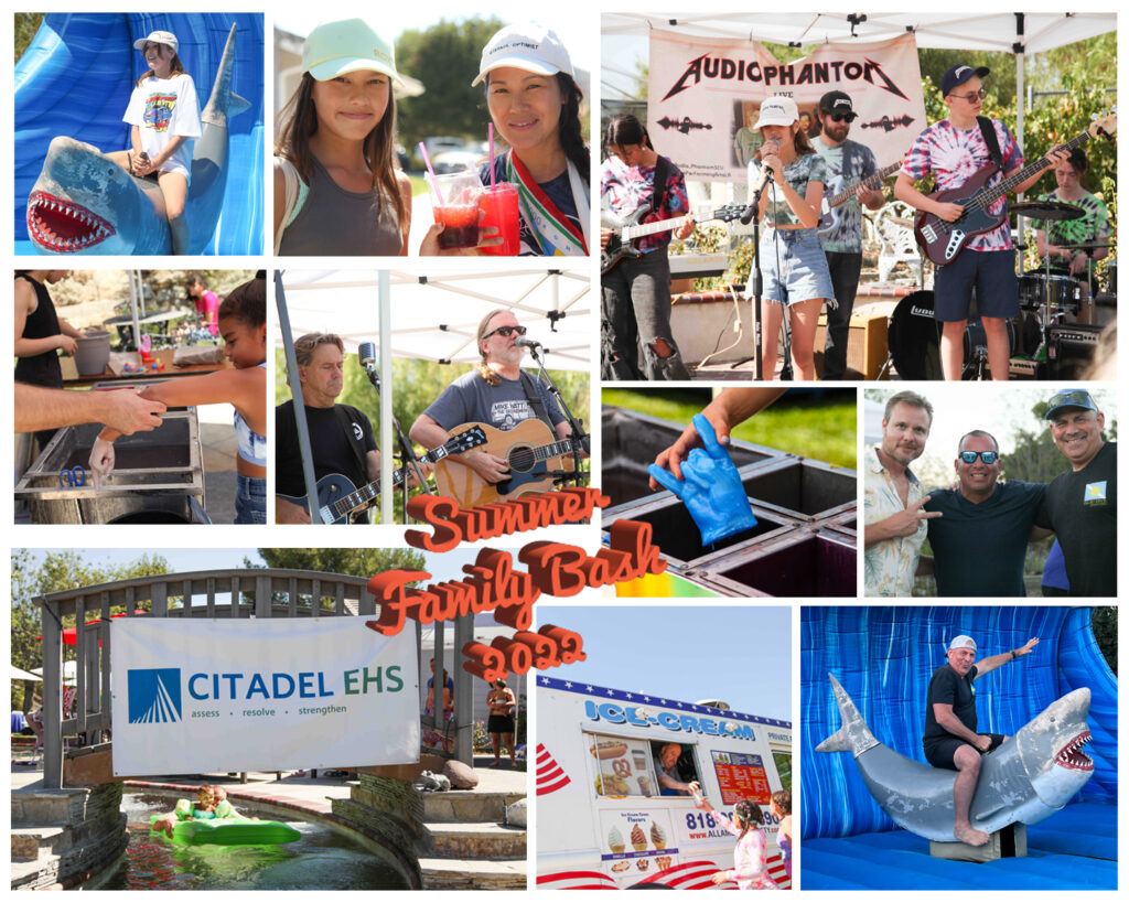 A collage of images of the Citadel Cares Family Fun Fest celebration that took place on August 27, 2022.